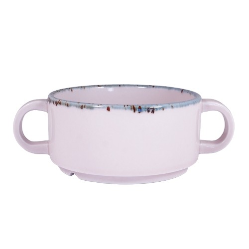 TASSE À SOUPE 2/OREILLES OCÉAN CONT. 22CL. COULEUR ROSE PAISIBLE NOVA
