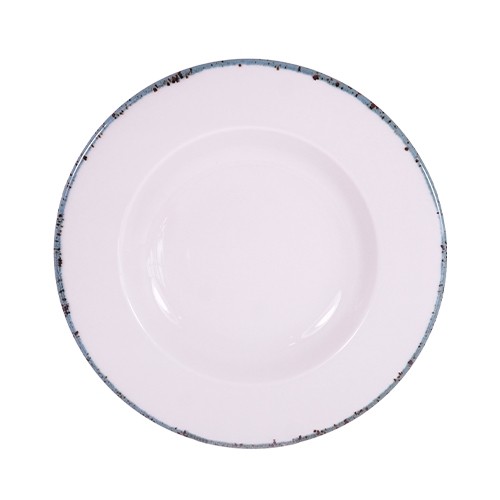 PLATTE TIEF DURCHM. 23 cm. Ozeanfarbe Friedliches Rosa Nova