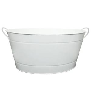 BAIGNOIRE EN ZINC GRANDE TAILLE. 50X32CM. <span translate="no"><span translate="no">HG</span></span> T. 23CM. Acier inoxydable