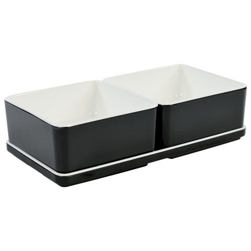 Organizer CUBE set nr. 1 afm. 21x10,5x5,5cm. kleur zwart melamine