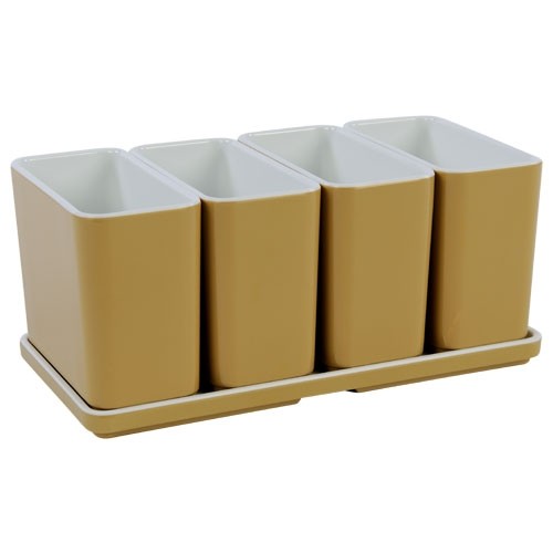 ORGANIZER-WÜRFEL-SET NR. 3 AFM. 21X10,5X9,3CM. FARBE CHAMPAGNER MELAMIN
