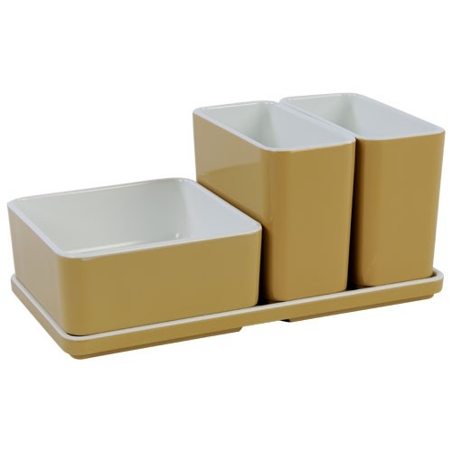 Organizer CUBE set nr. 5 afm. 21x10,5x9,3cm. kleur champagne melamine