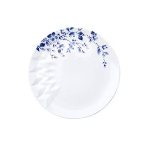 Bord diam. 27cm. Blauw Vouw Heinen Delfts Blauw