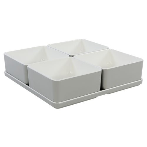 ORGANIZER-WÜRFEL-SET NR. 7 AFM. 21X21X5,5CM. FARBE HELLGRAUES MELAMIN