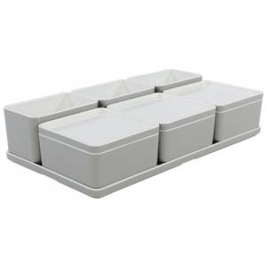 Organizer CUBE set nr. 22 afm. 31,7x17,5x7,2cm. kleur lichtgrijs melamine