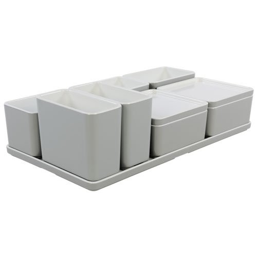 ORGANIZER CUBE SET NO. 27 AFM. 31.7X17.5X9.3CM. COLOR LIGHT GRAY MELAMINE