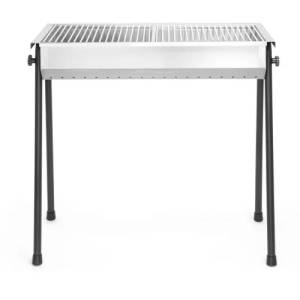Houtskoolbarbecue Patio rvs afm. 770x380x760mm. Hendi