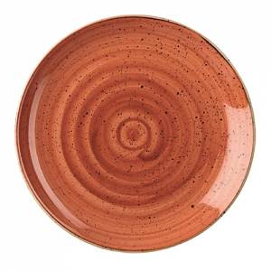 Coupebord kleur Spiced Orange diam. 21,7cm. Churchill Stonecast