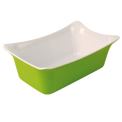 SALATSCHÜSSEL FLEUR CROCK GN 1/4 MELAMIN FARBE WEISS/GRÜN DALEBROOK