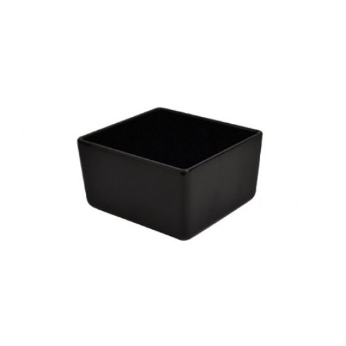 Schaal afm. 16,2x17,3x(h)10cm. melamine kleur zwart chunky crock Dalebrook