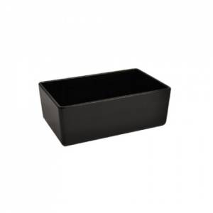 Schaal afm. 16,2x26x(h)10cm. melamine kleur zwart chunky crock Dalebrook