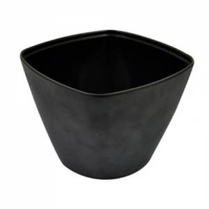 Schaal afm. 20x20x1(h)15cm. inh. 3,3l. kleur mat zwart mezze Dalebrook