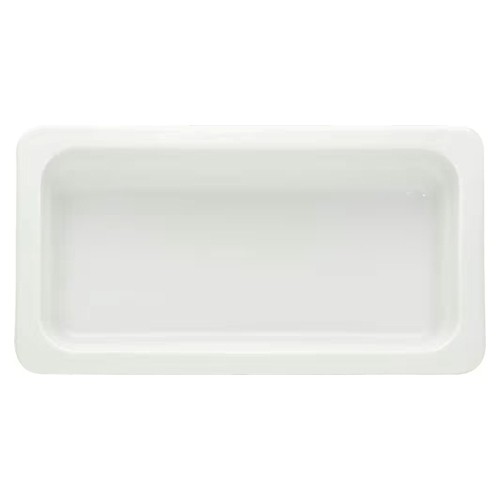 RECHTECKIGE SCHÜSSEL 1/3GN, HG B. 6,5CM, WEISSES PORZELLAN