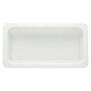 BOL RECTANGULAIRE GN 1/3, <span translate="no"><span translate="no">HG</span></span> L. 6,5 CM, PORCELAINE BLANCHE