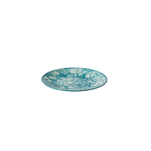 ASSIETTE COUPE DIAM. 27,5 CM. BULLES TURQUOISE Q AUTHENTIQUE
