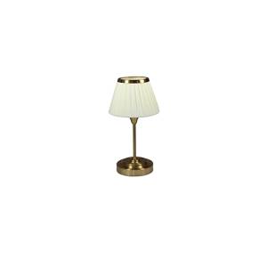 LAMPE PARIS CLASSIQUE DIAM. 15,5 CM. <span translate="no"><span translate="no">HG</span></span> T. 28 CM. BLANC/OR
