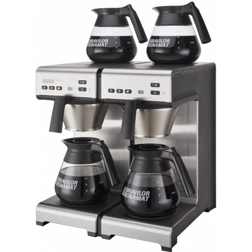 MATIC TWIN COFFEE MACHINE. Dimensions: 42 x 35.3 x 61.8 cm. Colour: Stainless steel/black. 230 V/3460 W. Bravilor