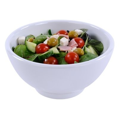 Schaal rond diam. 15cm. melamine kleur wit Global