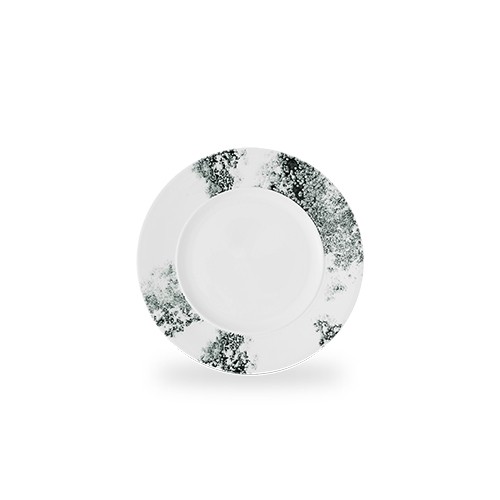 PLATE DEEP WIDE EDGE DIAM. 28CM. AMBIENCE SMOKE BLACK CHURCHILL