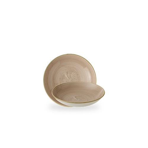 PLATE COUPE DEEP DIAM. 24.8CM. TRUFFLE STONECAST CHURCHILL