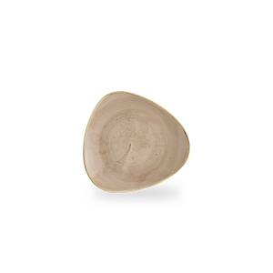 Bord driehoek afm. 24.5cm. Truffle Stonecast Churchill