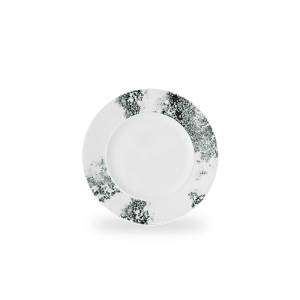 BORD BREDE RAND DIAM. 28CM. AMBIENCE SMOKE BLACK CHURCHILL