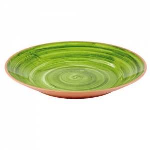 ASSIETTE DE SERVICE LA VIDA DIAM. 40.5CM. MÉLAMINE COULEUR VERT