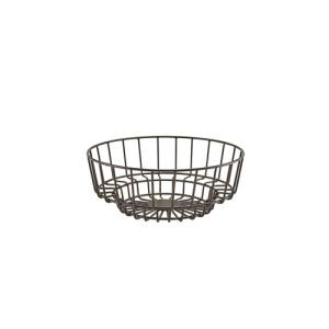 STEEL DISPLAY BASKET, 25CM <span translate="no">HG</span> ., 10CM D., BLACK