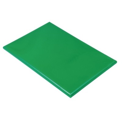 Snijplank haccp kleur groen afm. 50x30cm. kunststof zonder geul Pro-Cooking