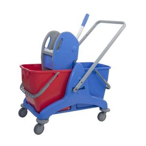 MOP CART WITH PRESS CONTENT. 2X25LTR.