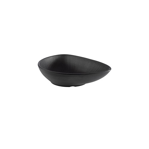 Kom diep Nero afm. 23x18cm. melamine kleur zwart