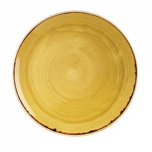 Coupebord kleur Mustard Seed Yellow diam. 28,8cm. Churchill Stonecast