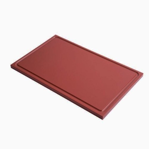 Snijplank haccp kleur bruin 1/1gn afm. 53x32,5cm. kunststof met geul Pro-Cooking