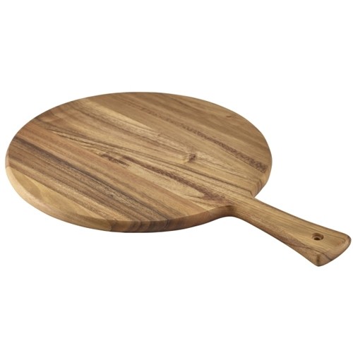 Pizzabrett mit Griff, Durchmesser 33 cm, Akazienholz, Neville