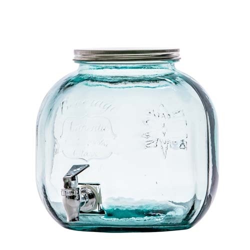 Drankendispenser incl.  tapkraan diam. 23x(h)23cm. inh. 6ltr. glas