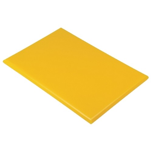 HACCP CUTTING BOARD, YELLOW, SIZE 60X35CM, PLASTIC WITHOUT TRENCH, PRO-COOKING