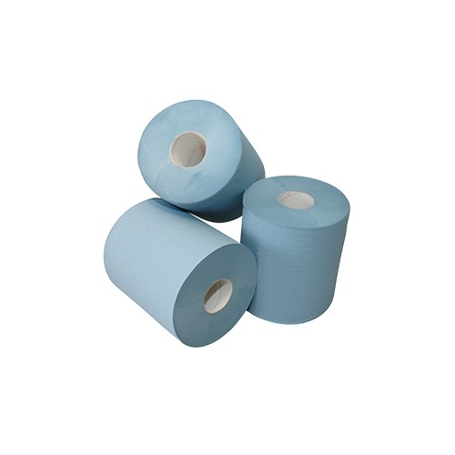 Mini-Polierrolle, blau, 1-lagig, recycelbar, 300 m. 1 Packung mit 6 Rollen.