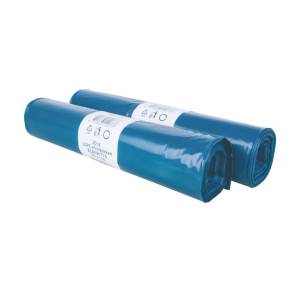 LDPE-Müllsack, Größe 70 x 110 cm, Farbe T70, blau, 10 Rollen, 20 Stück