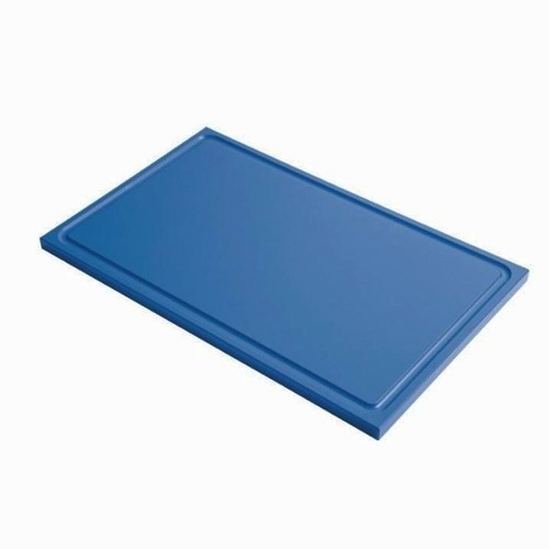 HACCP-zertifiziertes blaues Schneidebrett 1/1GN, Abmessungen 53 x 32,5 cm, Kunststoff mit Profi-Kochrille