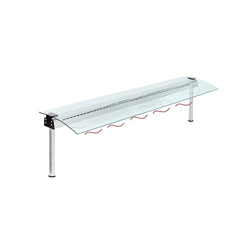 Glass construction FS-H-CG1-411 dimensions 142.2 x 55.2 x 48 cm. Asber