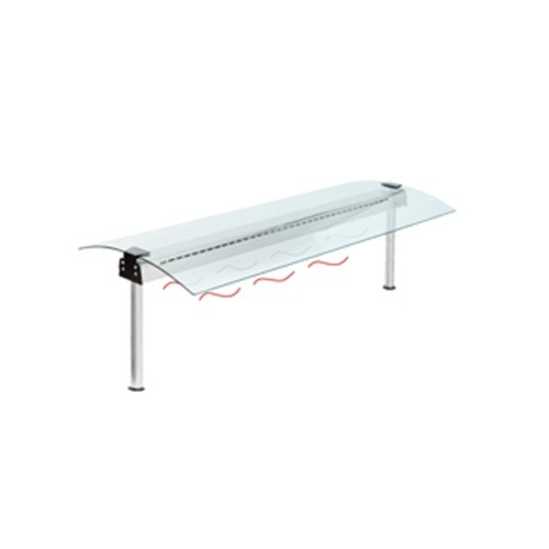 Glas opbouw FS-H-CG2-311 afm. 109,7x55,2x48cm. Asber