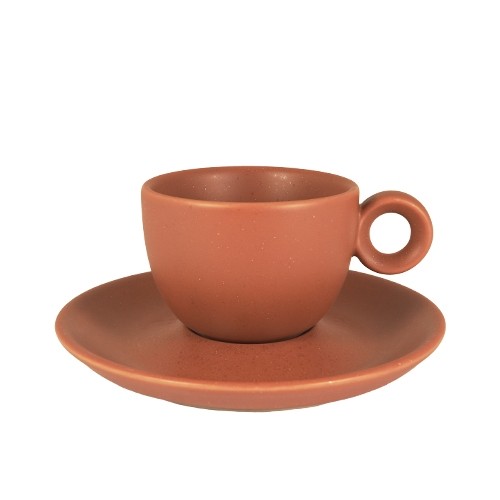 Cappuccinoschotel diam. 14,5cm kleur Terra Nova