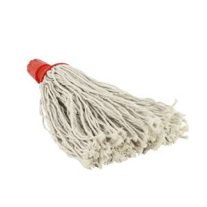 Spaanse mop ronde steelhouder 220 gram dop rood