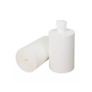 Poetsrol Mini Eco wit 1-laags cellulose zonder koker 120mx20cm. 12 rollen