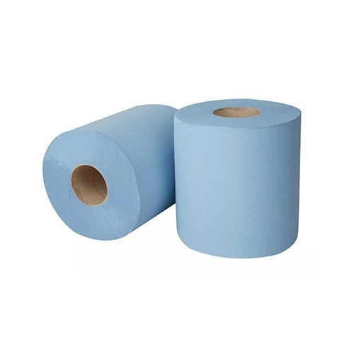 Poetsrol Midi blauw 2-laags gerecycled 150mx20cm. 6 rollen