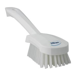 Afwasborstel 27cm. met korte steel wit Vikan