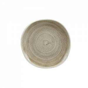 Bord plat organic Stonecast Patina diam. 21cm. kleur Antique Taupe Churchill