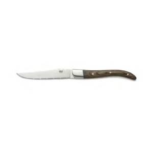Steakmes lgt. 23cm pakkahout donkerbruin
