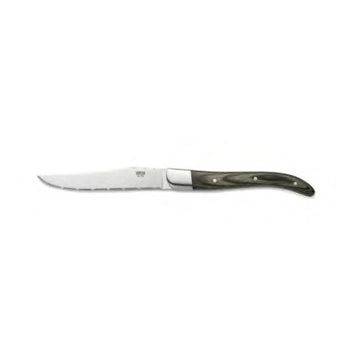 Steakmes lgt. 23cm pakkahout grijs