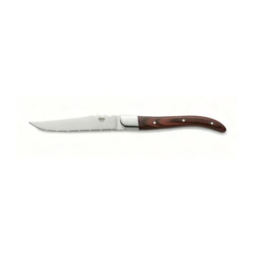 Steakmes lgt. 23cm pakkahout rood
